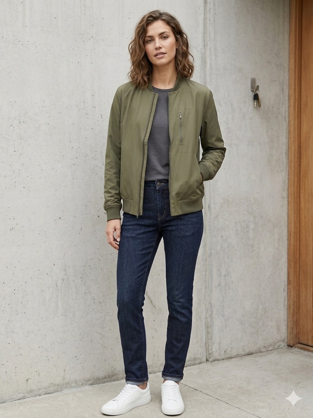 Banana Republic Women’s XXL Olive Green Lightweight Bomber Jacket